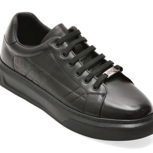Pantofi sport EPICA negri, T8900, din piele naturala