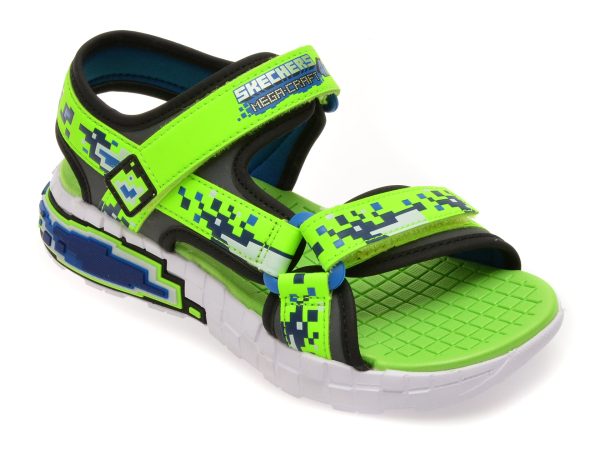8e91c6fae8902ecbbe916dd847cfa4d913fecd46855e5e1f89dde8944d4e1f83.jpeg Sandale SKECHERS verzi, MEGA-SPLASH 4K, din piele ecologica