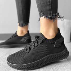 Adidasi dama casual din panza  negri 91  T15-4