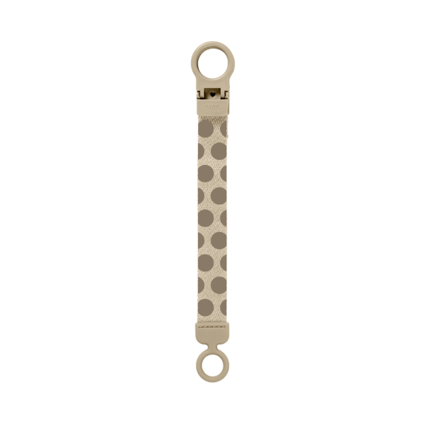 950142245_3_.png Lantisor clip Loop pentru suzeta, BIBS Studio Collection Polka Dots, Mega Vanilla Dark Oak