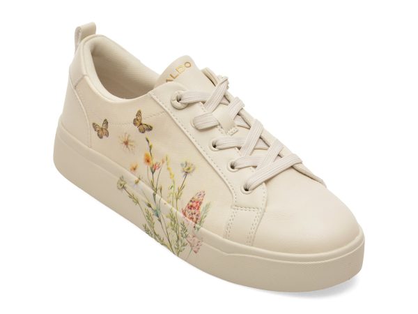 Pantofi sport ALDO albi, WILDFLOWERS 182, din piele ecologica
