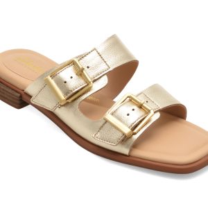9c72fc4dbb23555d4277fae3155fef25a2ca29ac6d70b4388704e5e215cfeb5b.jpeg Papuci CLARKS aurii, ARIANY BAY, din piele naturala
