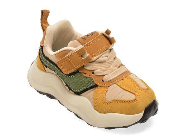 9c8c8c918bcd9ae8c857f59822c068c7f5b444eee6c37ac69c5e1c35ef2506b0.jpeg Pantofi sport SELECTION KIDS galbeni, W325, din material textil