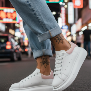 Adidasi dama casual albi 111 T5-3