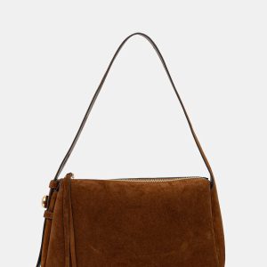 Tory Burch  geantă de mana din piele întoarsă Romy Suede Shoulder