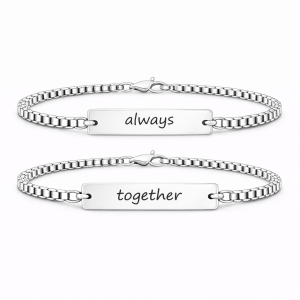 Set 2 Bratari Personalizate Always cu Argint