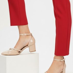 Pantofi cu toc gros Brinelora bej