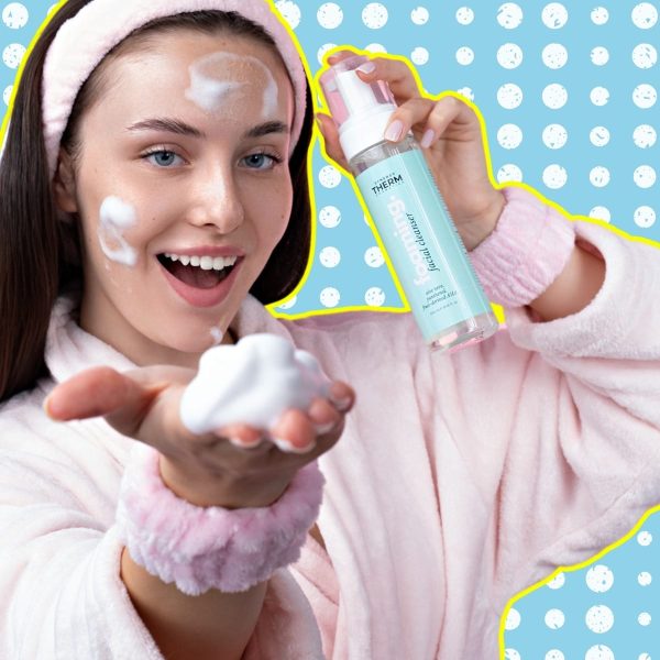 Spumă curățare ten, Foaming Facial Cleanser, demachiant tip spumă cu acizi derivați din fructe, Aloe Vera și Panthenol
