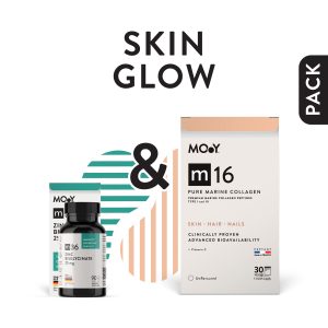 Bundles_MOY_skin_glow_1200x1200.jpg SKIN GLOW, pachet promotional (m16 PURE MARINE COLLAGEN & Vitamin C + m36 Zinc Bisglycinate), NATURAL, 343,5 g