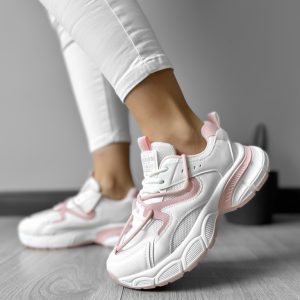 Adidasi dama casual cu talpa inalta  roz CL2405 t5-1
