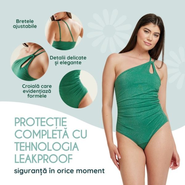 Synergy Therm × Femi.Eko Swim Box Eva | Protecție solară + Costum de baie menstrual L