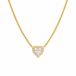 Colier White Heart Gold