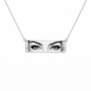 Colier Personalizat Eyes Silver cu Argint