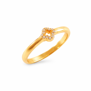Inel Trifoi Placat cu Aur 18k