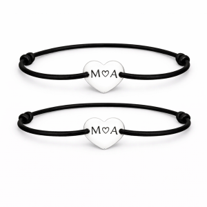 Set 2 Bratari Personalizate Initiale cu Argint