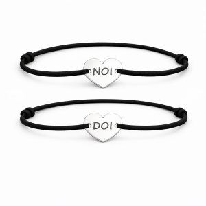 Set 2 Bratari Personalizate Noi Doi cu Argint