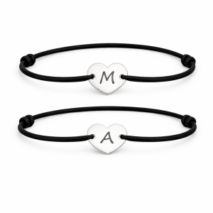 Set 2 Bratari Personalizate Initiale 2.0 cu Argint