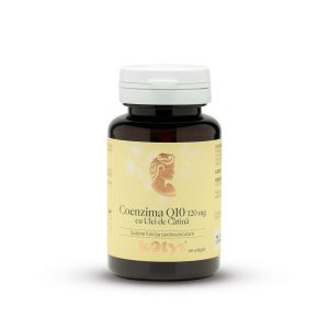 Coenzima-Q10.jpg Coenzima Q10 120 mg cu Ulei de Cătină -- 60 capsule moi pentru susținerea funcției cardiovasculare, Kotys