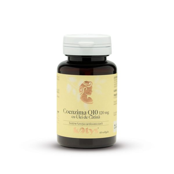Coenzima Q10 120 mg cu Ulei de Cătină -- 60 capsule moi pentru susținerea funcției cardiovasculare, Kotys