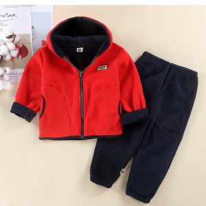 Compleu Copii Rosu Polar - 5-6 ani