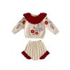 Compleu Crem Tricotat Cu Detalii Fetite Linda - 2-3 ani