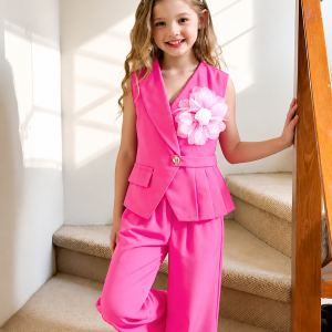 Compleu-Elegant-Fetite-2-Piese-Roz-Nora1.png Compleu Elegant Fetițe 2 Piese Roz Nora - 6-7 ani