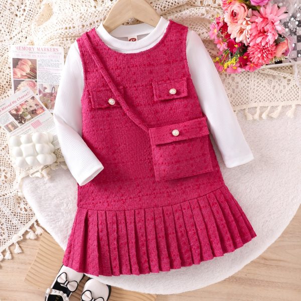 Compleu-Fetite-3-Piese-–-Sarafan-Roz-Bluza-si-Gentuta4.jpg Compleu Fetițe 3 Piese – Sarafan Roz, Bluză și Gentuță - 5-6 ani