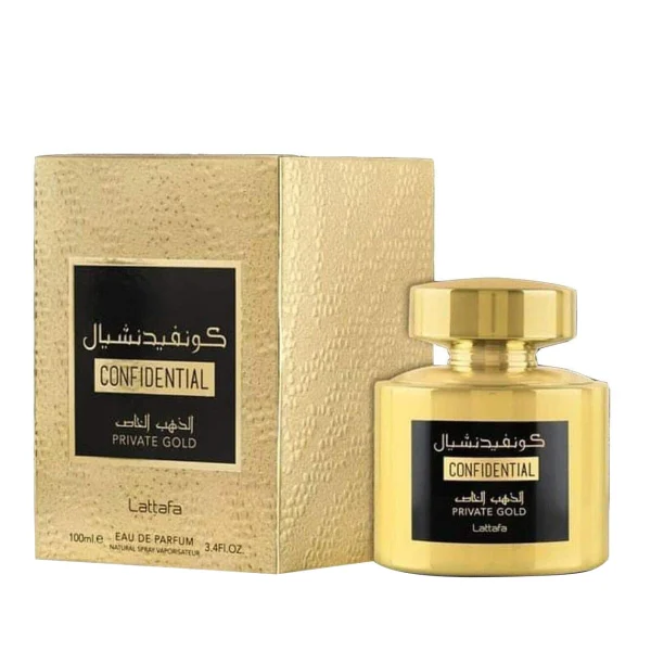 Confidential-Private-Gold-Lattafa-Unisex-100ml.webp Confidential Private Gold, Lattafa, Unisex 100ml
