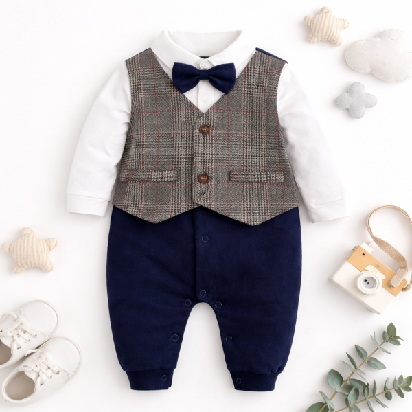 Costum Bebe cu Vestă - 3-6 luni