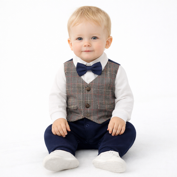 Costum Bebe cu Vestă - 3-6 luni