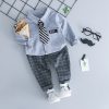 Costum Baieți Elegant Cu Cămașă Gri - 18-24 luni