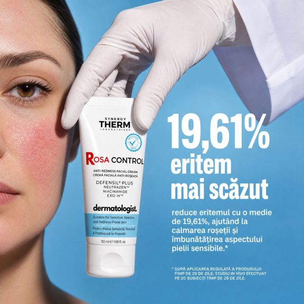 Cremă anti-roșeață - Rosa Control - pentru tenul sensibil și predispus la rozacee 50 ml