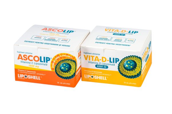 Pachet Promoțional - Vitamina C Lipozomală 1000 mg LIPOSHELL® + Vitamina D Lipozomală 4000 IU LIPOSHELL®