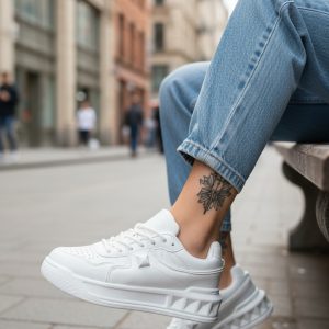 Adidasi dama casual  albi   VLT L77 T5-2