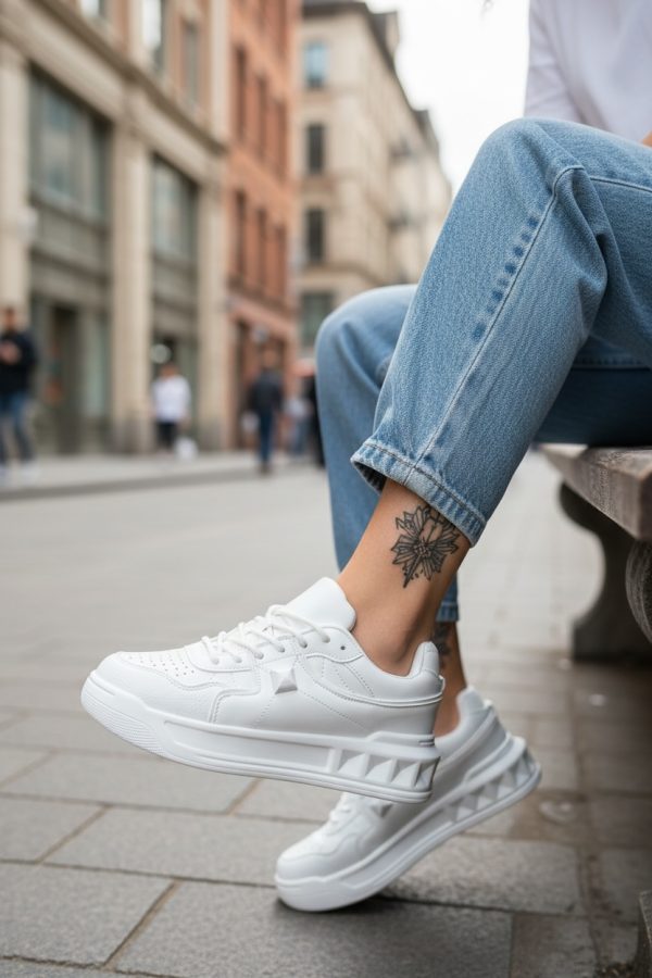 Adidasi dama casual  albi   VLT L77 T5-2