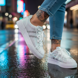 Adidasi dama casual albi M2095 N9-2