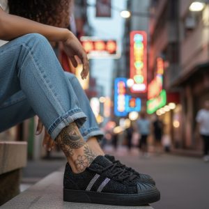 Adidasi dama casual negri M2095 N9-2