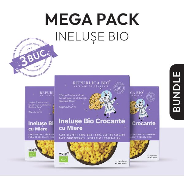 Mega Pack Ineluse Bio crocante cu miere FARA GLUTEN Republica BIO, Pachet Promotional
