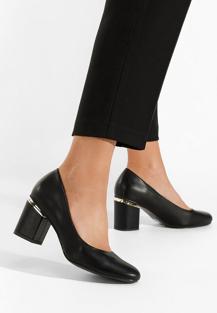 Pantofi-cu-toc-gros-negri-Klata.jpg Pantofi cu toc gros Klata negri
