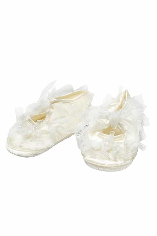 Papuci Bebe Rose Crem - 13 cm