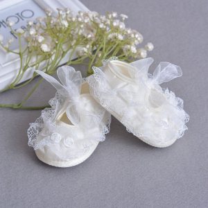 Papuci Bebe Rose Crem - 13 cm