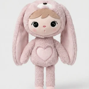 Papusa personalizata Iepuras Pufos Roz