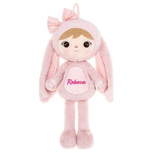 Papusa-personalizata-de-plus-Iepuras-Pufos-Roz-cu-fundita.jpg Papusa personalizata de plus Iepuras Pufos Roz cu fundita