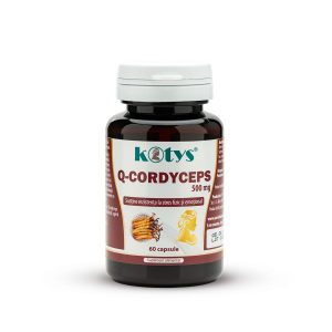 Q-Cordyceps.jpg Cordyceps Extract (40:1) 500 mg , 60 capsule care ajută la creșterea energiei, rezistenței și la buna funcționare a sistemului imunitar, Kotys