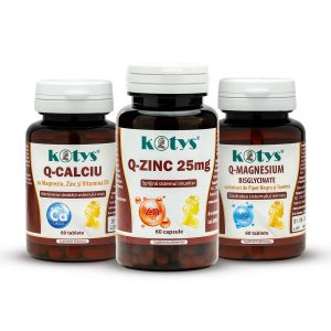 Q-ZincCalciuMangeziu.jpg Pachet Kotys Q-Calciu + Q-Magneziu 375mg + Zinc 25mg