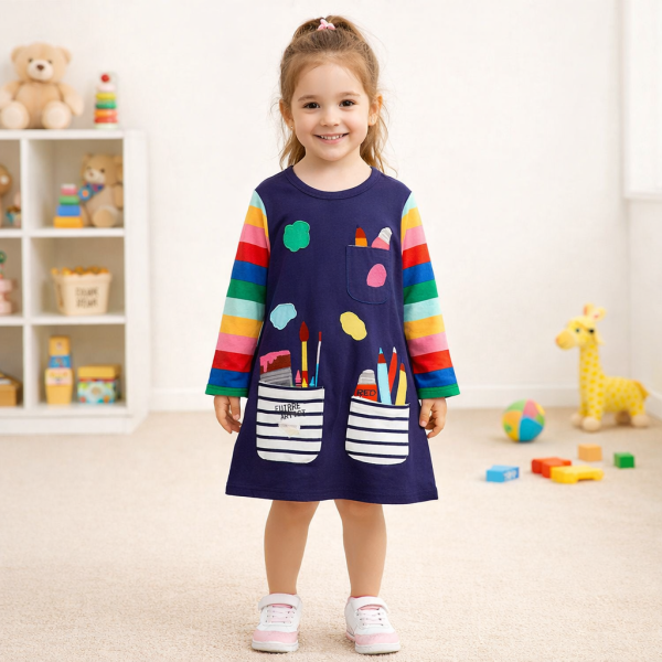 Rochie-Albastra-Fetite-Aurora1.png Rochie Albastra Fetite Aurora - 1-2 ani