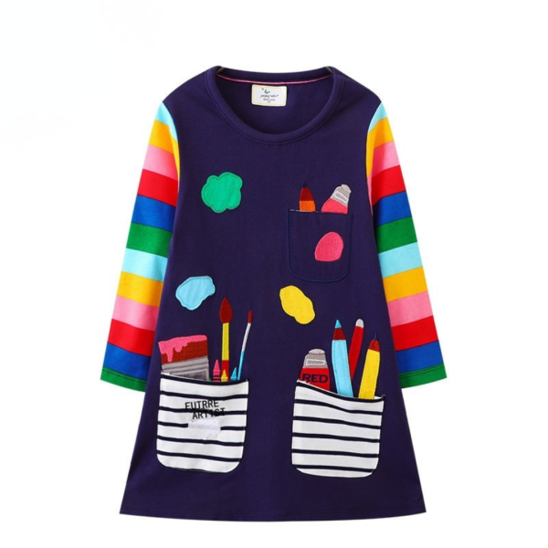 Rochie-Albastra-Fetite-Aurora3.png Rochie Albastra Fetite Aurora - 1-2 ani