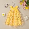 Rochie Galbena Fetite cu Floricele Valeria - 9-12 luni