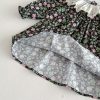 Rochie Elegantă Fetițe Imprimeu Floral cu Guler Alb - 2-3 ani