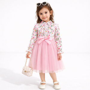 Rochie-Eleganta-Fetite-Roz-cu-Imprimeu-Floral-Dania1.png Rochie Elegantă Fetițe Roz cu Imprimeu Floral Dania - 7-8 ani